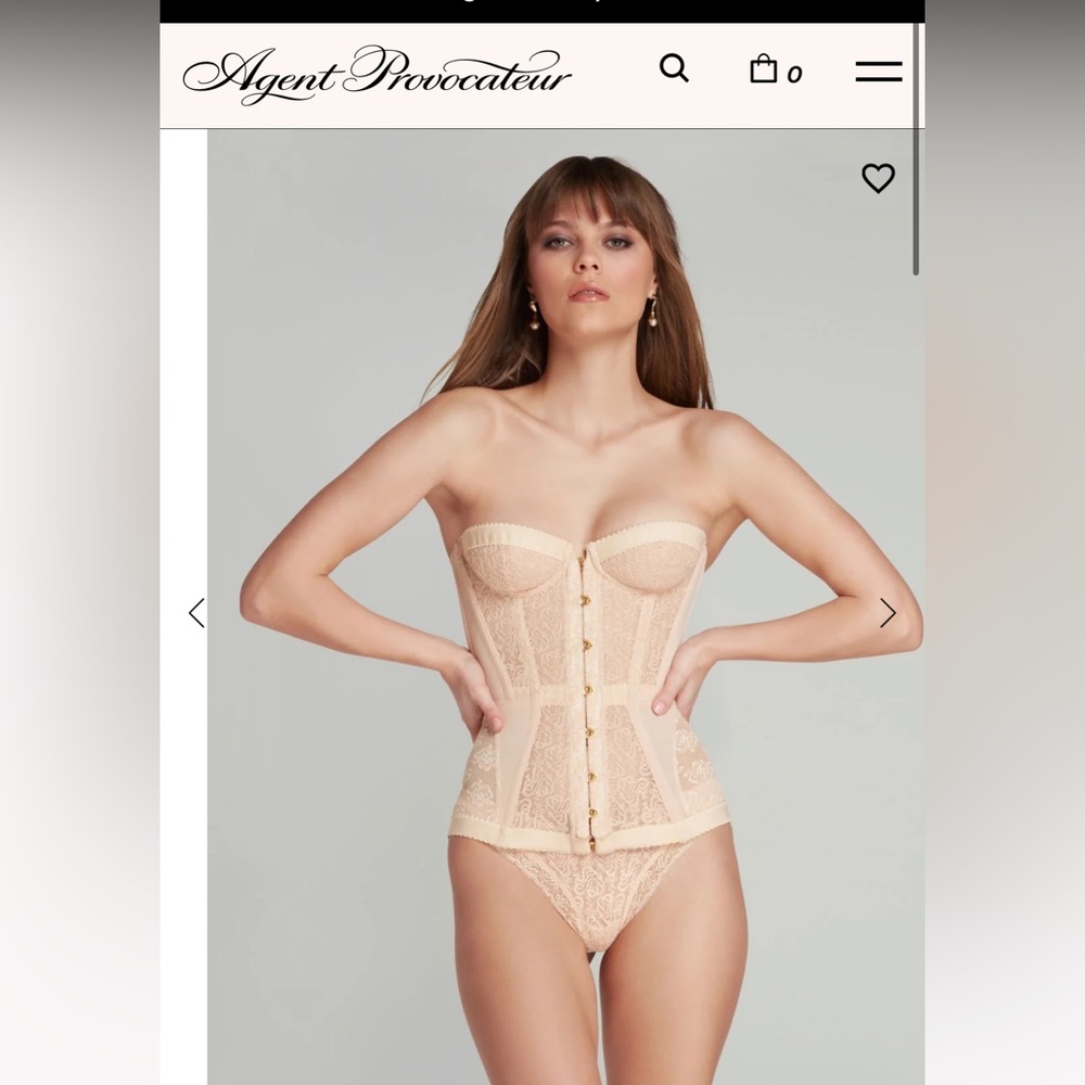Agent provocateur mercy corset blush size 3 NWT